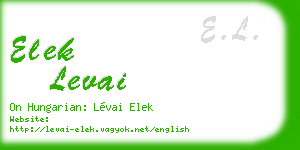 elek levai business card