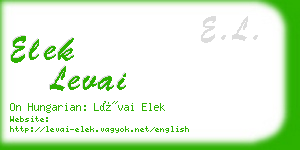 elek levai business card